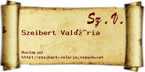 Szeibert Valéria névjegykártya